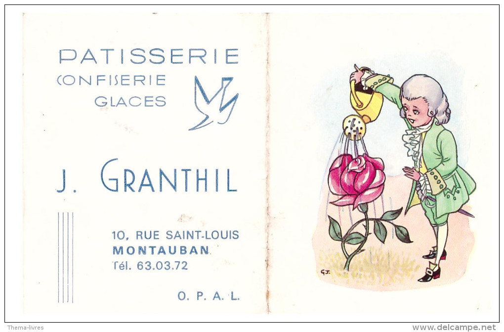 Calendrier De Poche 1963 GRANTHIL (patisserie Montauban) (PPP1280) - Petit Format : 1961-70
