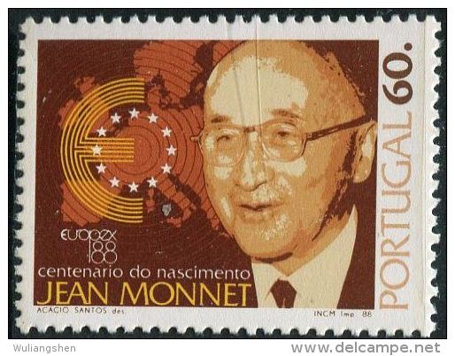 PT0132 Portugal 1988 Economists Monnet 1v MNH - Nuevos