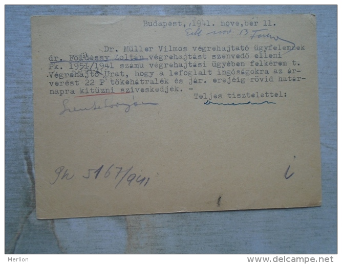 Hungary   Dr.Meer Andor ügyvéd Rechtsanwalt - Kolumbán László Orosháza  1941      D131914 - Cartas & Documentos