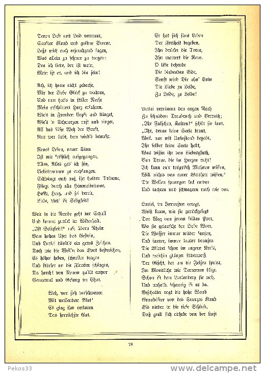 Lurlei. Eine Romanze       Leichte Gebrauchsspuren  -  Ausgabe  – 1896    166  Seiten - Sonstige & Ohne Zuordnung
