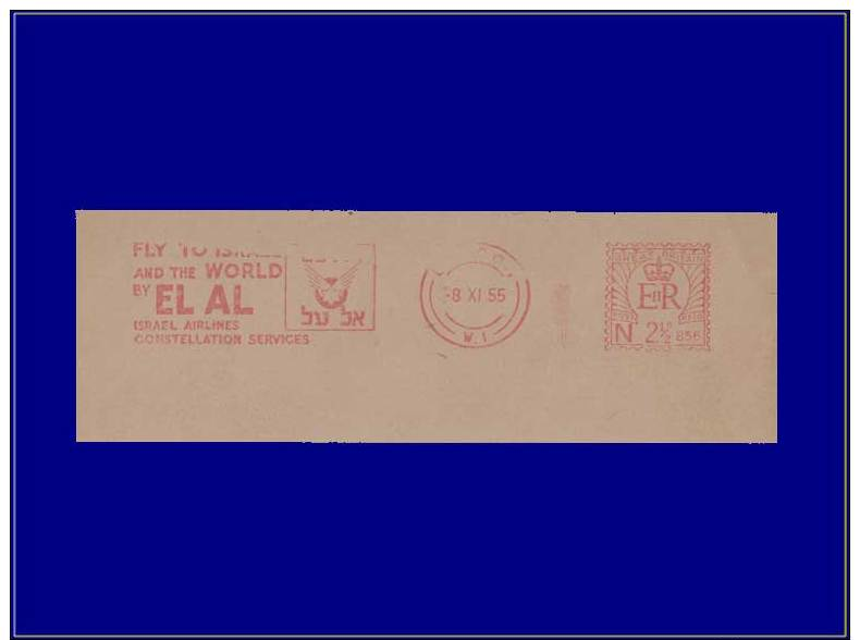 Année: 1955 - GB,BAN. LONDON:""Fly By El Al"".Sigle* - Aerei