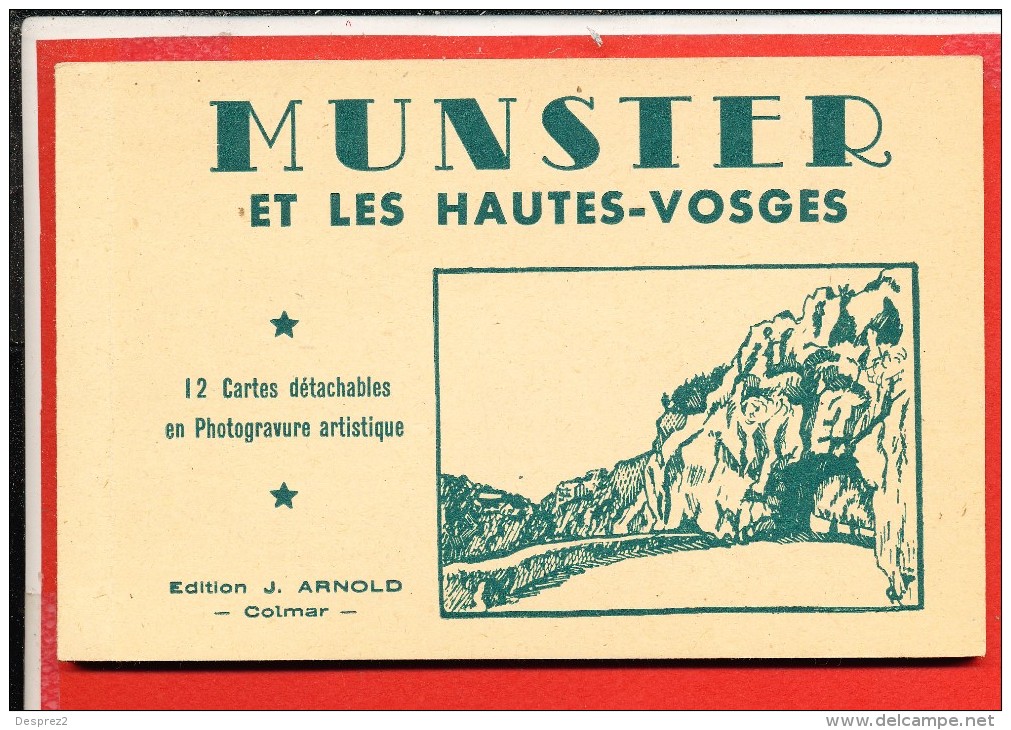 68 MUNSTER  Carnet  Complet De 12 Cartes Postales Anciennes Detachables - Munster