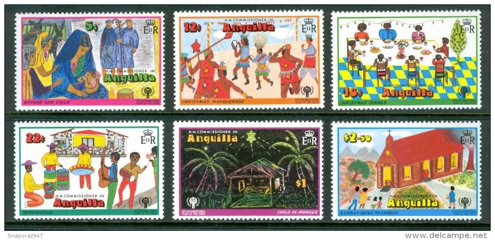 1978 Anguilla  Natale Christmas Noel Infanzia Childhood Enfance  Set MNH** Y26 - St.Christopher-Nevis-Anguilla (...-1980)