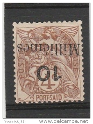 Port-Saîd_ Type Blanc_ Surchage 10 Milliemes Renversée (1921) - Other & Unclassified