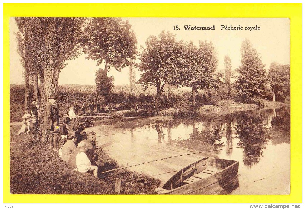 * Watermaal Bosvoorde - Watermael (Bruxelles) * (Photo Belge Lumière, Nr 15) Pecherie Royale, TOP, Chien, Bateau, Rare - Watermael-Boitsfort - Watermaal-Bosvoorde