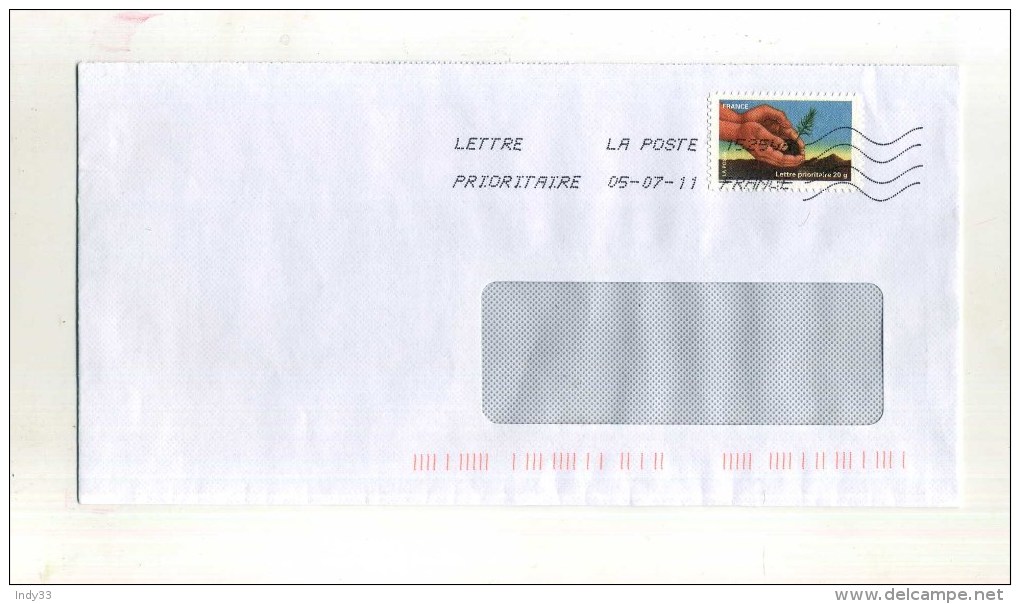 - FRANCE 2010... . AFFRANCHISSEMENT SIMPLE SUR LETTRE DE 2011 . - Covers & Documents