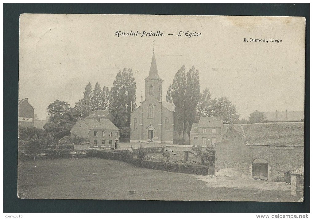 Herstal - Préalle. L'Eglise. E. Dumont. Recto/verso - Herstal