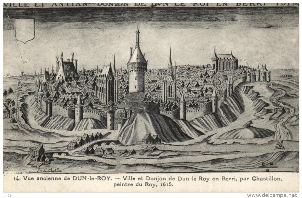 92043 - Dun Sur Auron (18) Ville Et Donjon De Dun Le Roy  ( Ancien Nom De Dun Sur Auron) - Dun-sur-Auron