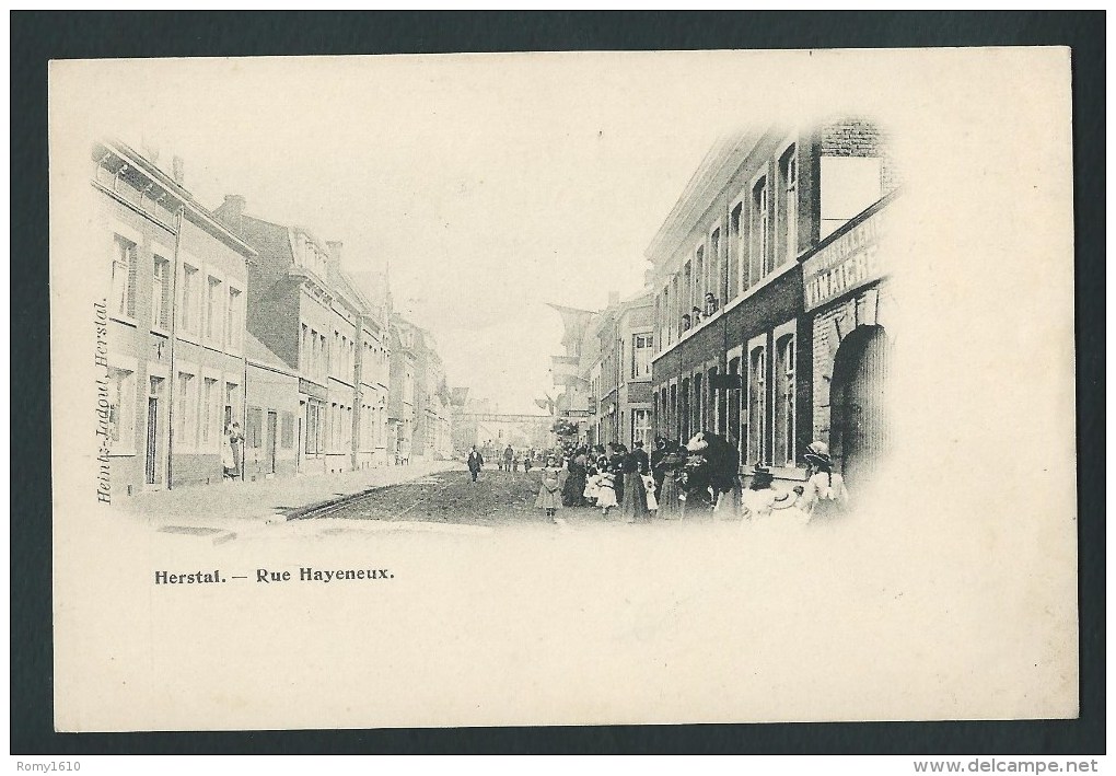 Herstal -  Rue Hayeneux.  Distillerie. Carte Animée.  Heintz-Jadoul. 2 Scans. - Herstal