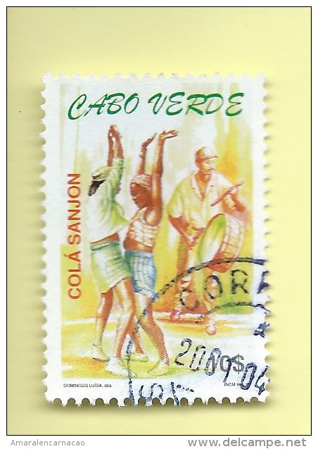 TIMBRES - STAMPS - CAP VERT / CAPE VERDE - 1999 - TRADITIONAL DANCES - TIMBRE OBLITÉRÉ - Cap Vert