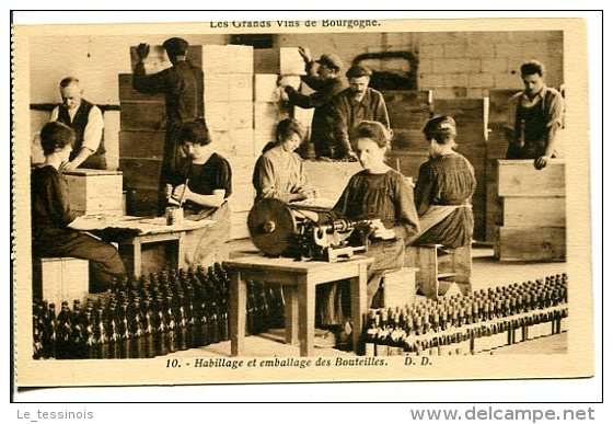 BOURGOGNE - Habillage Et Emballage Des Bouteilles De Vin - Bourgogne