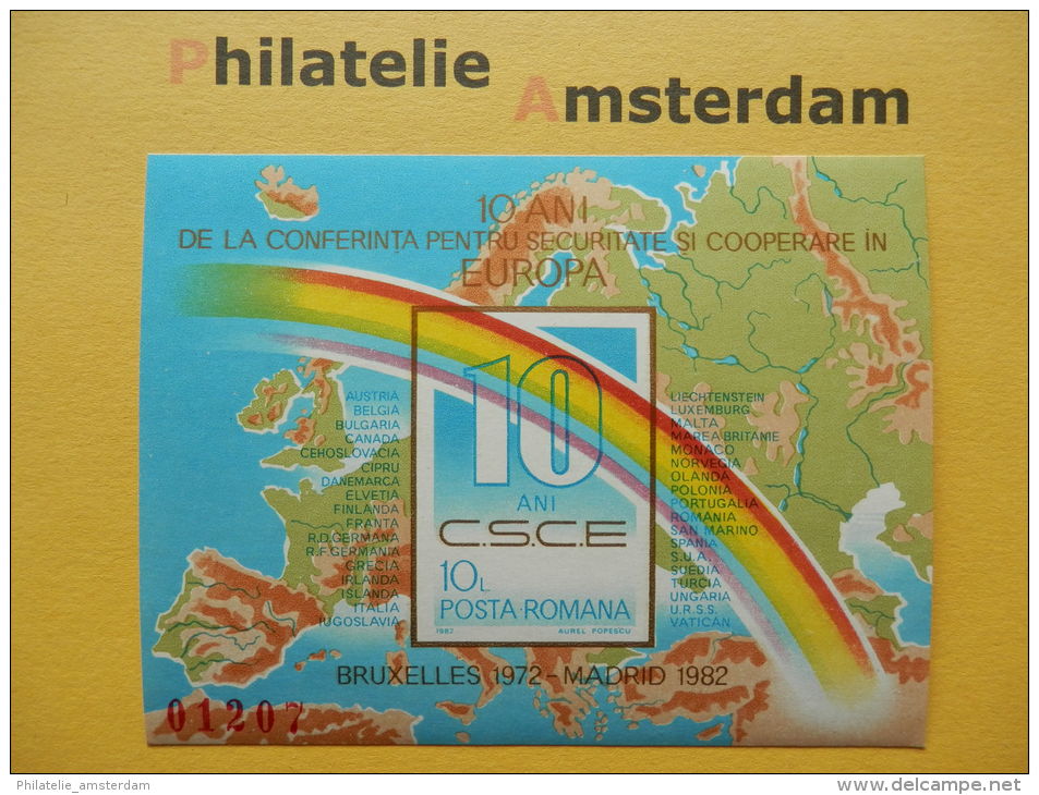 Romania 1982, EUROPA OSCE: Mi 3896, Bl. 190, ** - Europese Gedachte