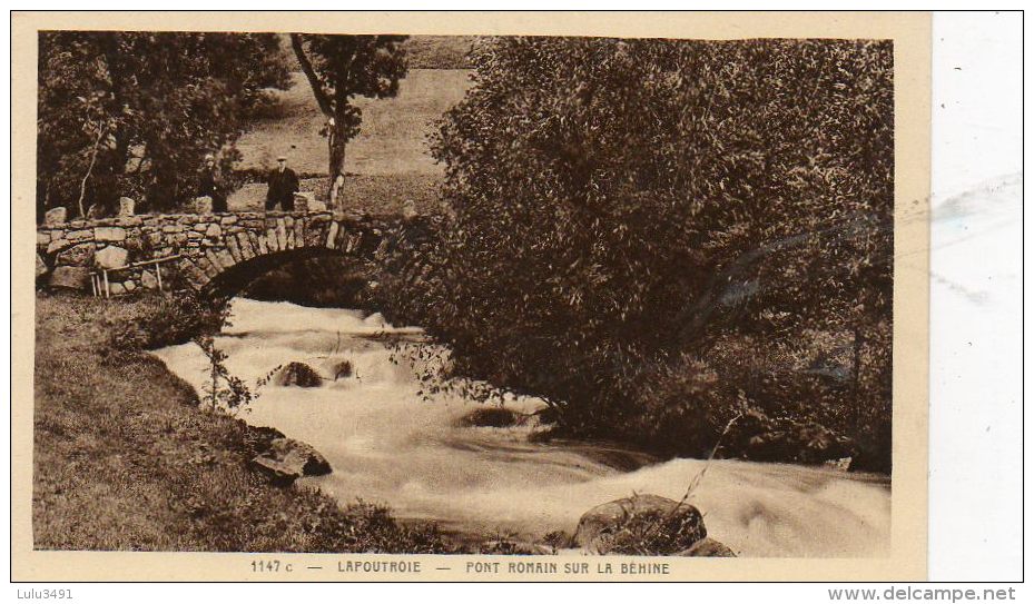 CPA - LAPOUTROIE (68) - Aspect Des Abords Du Pont Romain Sur La Béhine  Dans Les Années 30 - Lapoutroie