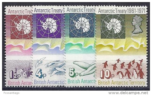 ANTÁRTIDA BRITANICA 1971 - Yvert #39/42 - MNH ** - Nuevos