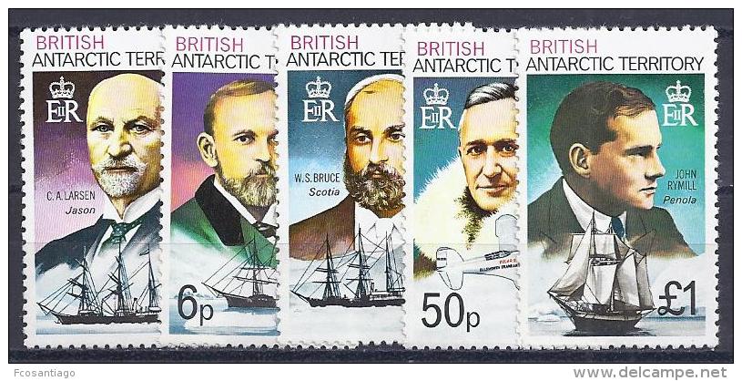 ANTÁRTIDA BRITANICA 1980 - Yvert #96/100 - MNH ** - Nuevos