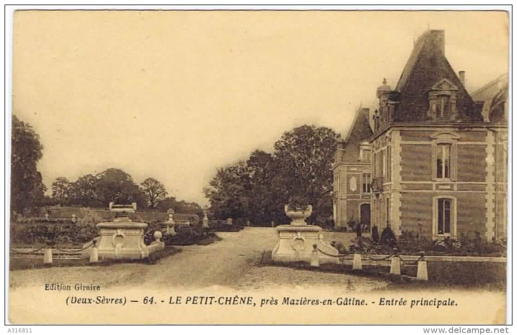 Cpa LE PETIT CHENE Pres Mazieres En Gatine Entrée Principale - Mazieres En Gatine