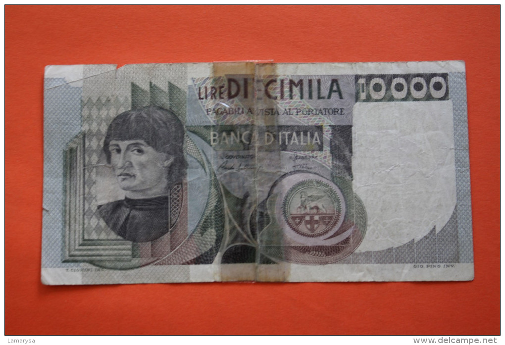 1976 ITALIE BILLET DE BANQUE BANK-BILLBANCA D´ITALIA  BANCONOTA 10 000 DECIMILA  LIRAVENDUTA IN LO STATO - 10 000 Lire