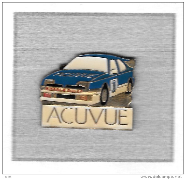 Pin´s  Sport  Rallye  N° 1  Automobile  Citroën  Ouest  Bleu  Sur  Publicité  ACUVUE - Citroën