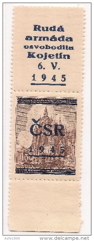 1945 Czechoslovakia Revolutionary Local Stamp - Kojetin -  MNH** - Autres & Non Classés