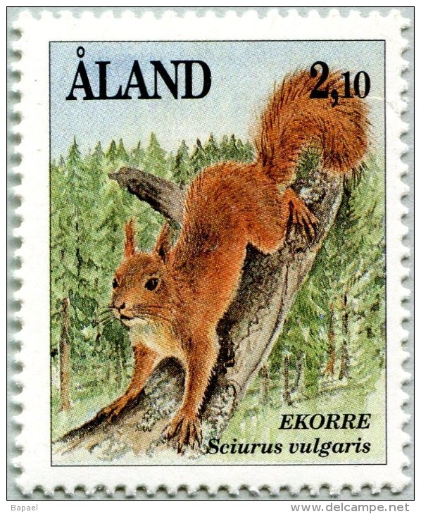 N° Yvert 45 - Timbre De L´Archipel D´Aland (1991) - MNH - Sciurus Vulgaris (JS) - Aland