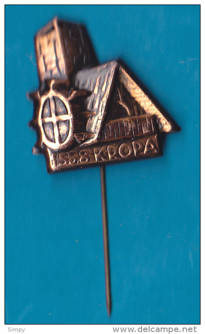 KROPA Blacksmithing  Blacksmith Watter Mill Coat Of Arms Slovenia Pin Badge - Villes