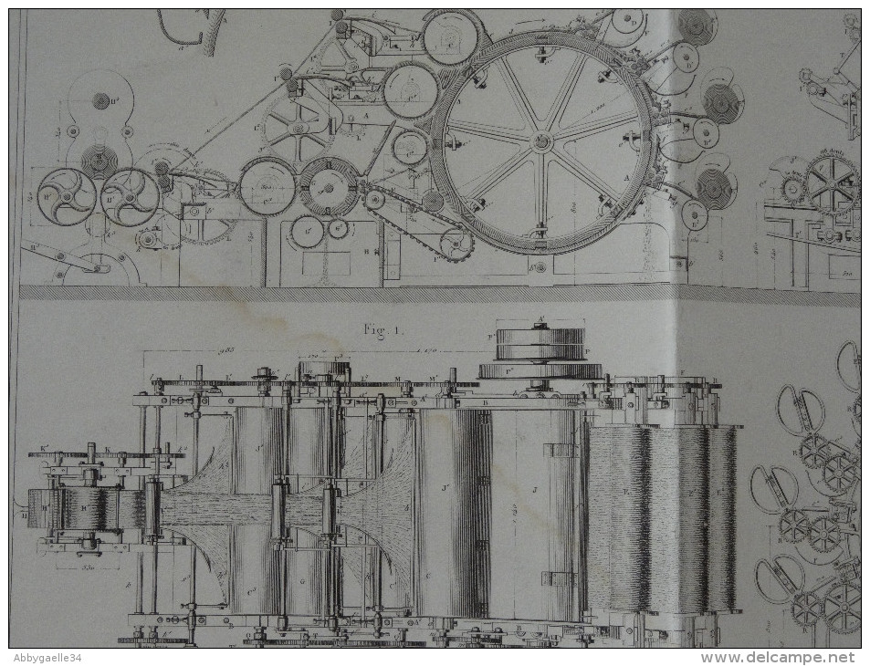 FILATURE DU COTON - MACHINE DE PREPARATION DITE EPURATEUR, PAR M. G.A. RISLER  Publication Industrielle - Maschinen