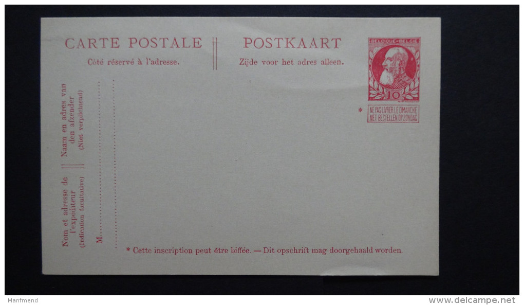 Belgium - 1910 - Mi: P52* - Postal Stationery - Look Scans - Postkarten 1909-1934