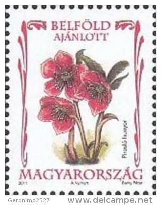 HUNGARY 2011 FLORA Protected Hungarian Flowers PURPLE HELLEBORE - Fine Set MNH - Neufs