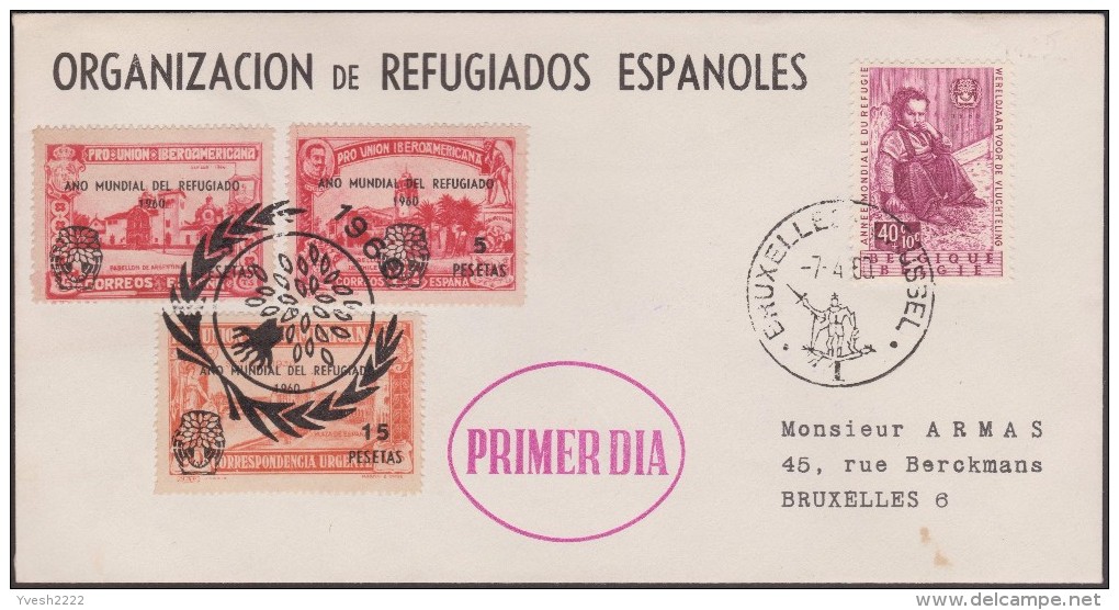 Belgique 1960. Vignettes Et Timbres Pour Les Réfugiés - Refugees