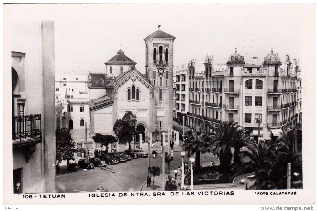 TETUAN (Maroc) - Iglesia De Ntra, Sra De Las Victorias, Fotokarte Gel., Sondermarke - Sonstige & Ohne Zuordnung