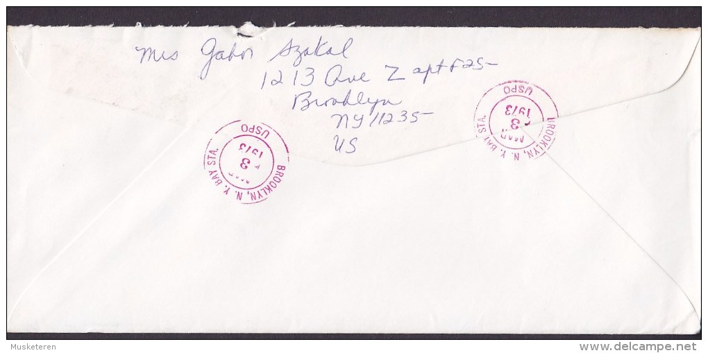 United States VIA AIR MAIL Label Registered Recommandé BROOKLYN New York 1973 Cover Lettre Denmark (2 Scans) - Special Delivery, Registration & Certified