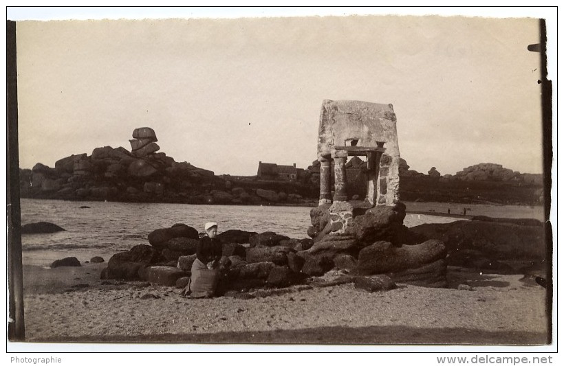 France Bretagne Edicule De Saint Guirriec Ancienne Photo Fougere 1880 - Old (before 1900)