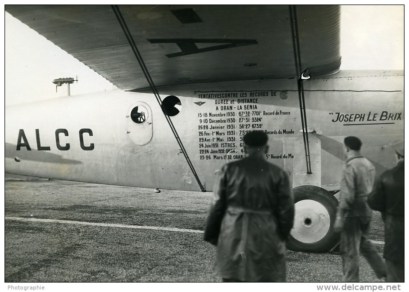 France Istres Aéroport Faux Départ De Bossoutrot Et Rossi Bleriot 110 Ancienne Photo 1932 - Aviation