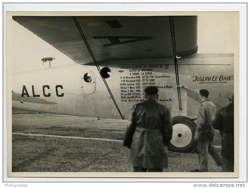 France Istres Aéroport Faux Départ De Bossoutrot Et Rossi Bleriot 110 Ancienne Photo 1932 - Aviation