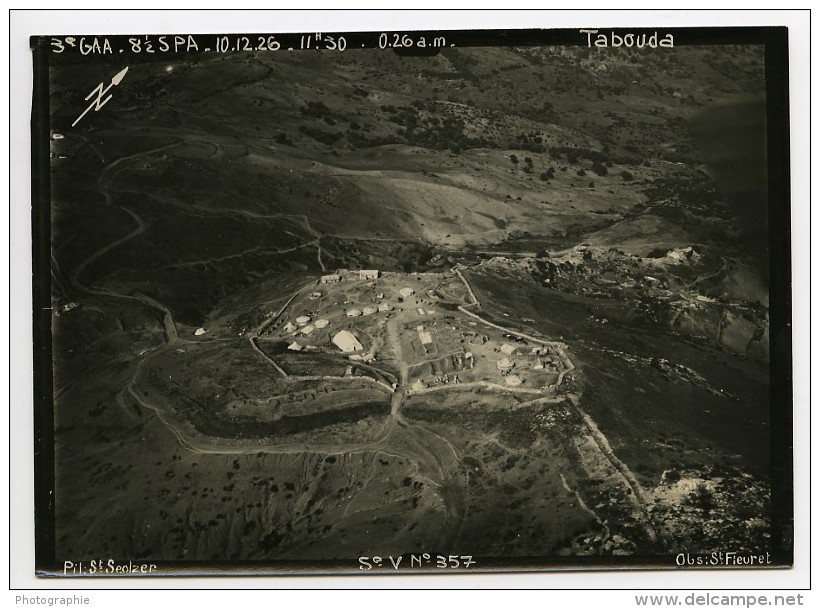 Maroc Tabouda Guerre Du Rif Vue Aerienne Ancienne Photo Militaire 1926 - Luftfahrt