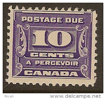 CANADA 1933 10c Postage Due SG D17 HM #OE35 - Portomarken