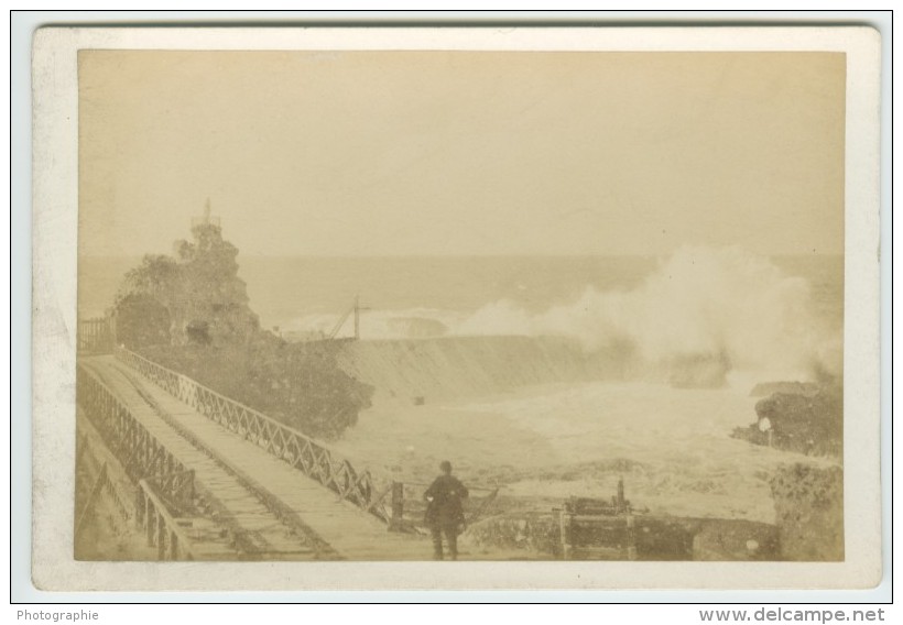 France Biarritz Ancienne Photo Instantanée Amateur 1900 - Altri & Non Classificati