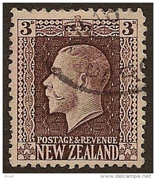 NZ 1915 3d Brown P14x14.5 SG 420b U #OK41 - Gebraucht