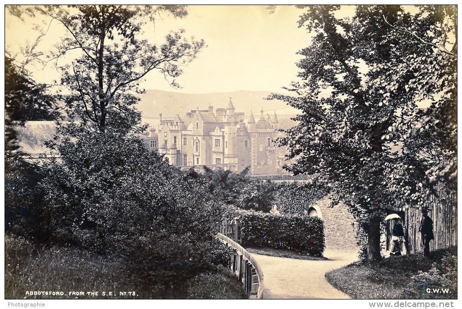 Ecosse Abbotsford Vue Du Sud Est Ancienne Photo Albumine Wilson GWW 1875 - Anciennes (Av. 1900)