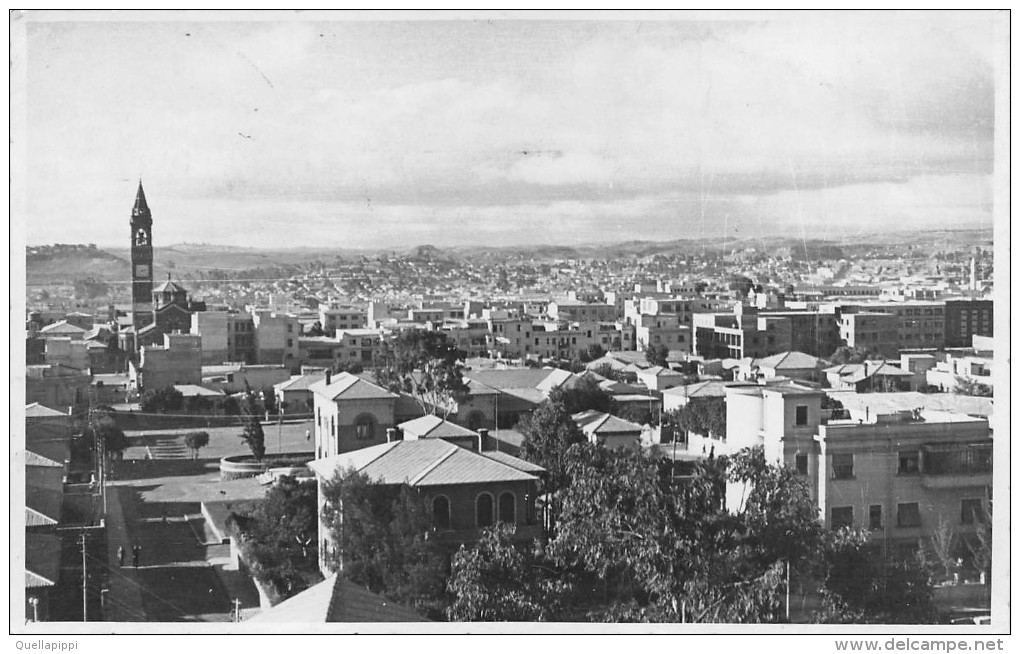 02384 "ASMARA - PANORAMA" FOTO LUSVA DI ASMARA  CART.  SPED. 1953 - Eritrea