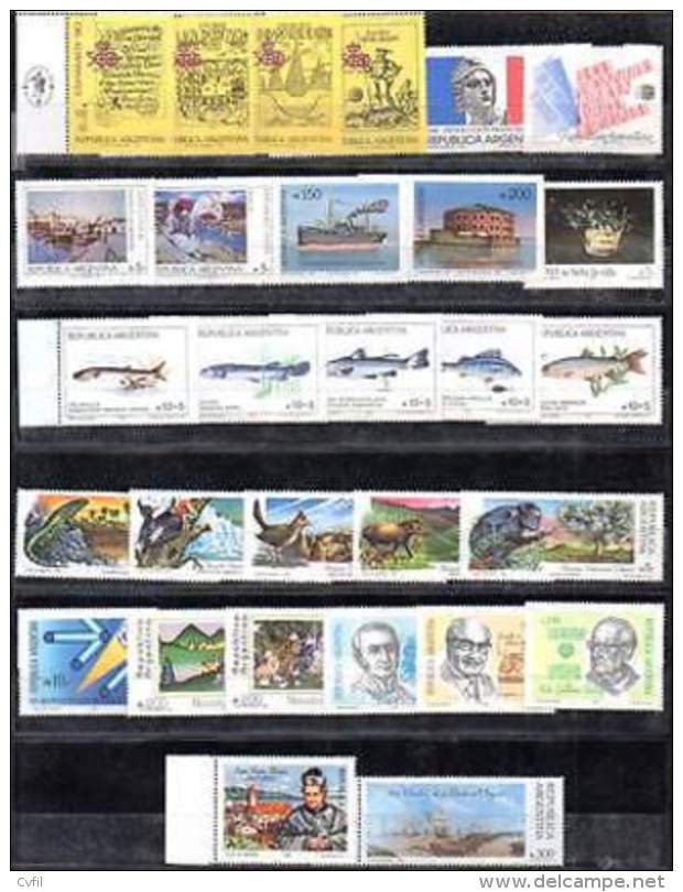 ARGENTINE / ARGENTINA 1989 - COMMEMORATIFS 44v + 2 BF - Unused Stamps