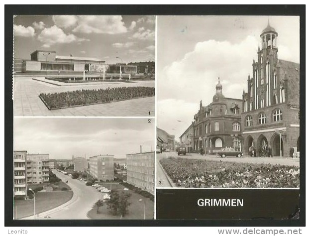 GRIMMEN Kreiskulturhaus Neubaugebiet Platz Der Freundschaft Rathaus DDR 1980 - Grimmen