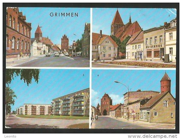 GRIMMEN Greifswaldeer Tor Heinrich Heine Strasse Platz Der Freundschaft Karl-Marx Strasse DDR 1977 - Grimmen
