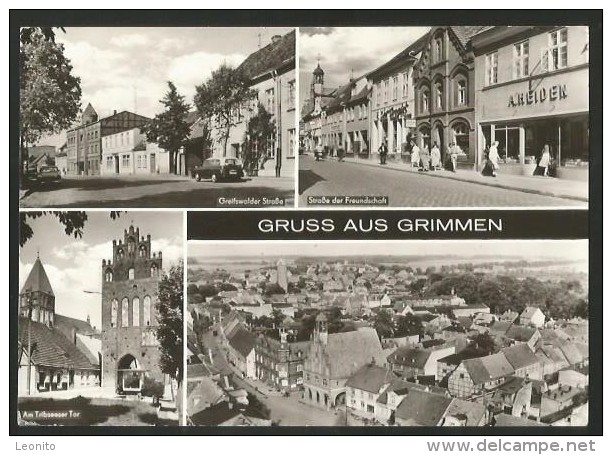 GRIMMEN Greifswaldeer Strasse Tribseeser Tor Strasse Der Freundschaft DDR 1976 - Grimmen