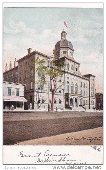 Maine Portland City Hall 1907 - Portland