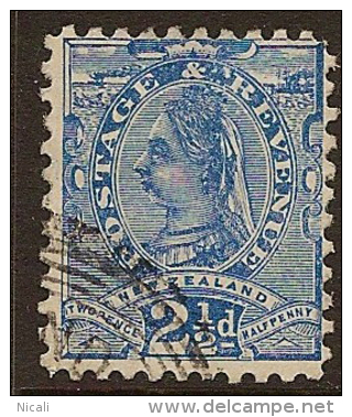 NZ 1882 2 1/2d Blue SSF P11 SG 239 U #OI221 - Usados