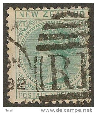 NZ 1882 4d Blue-green SSF SG 190 U #OI173 - Usados