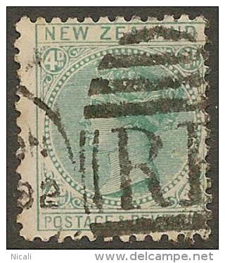 NZ 1882 4d Blue-green SSF SG 190 U #OI173 - Oblitérés