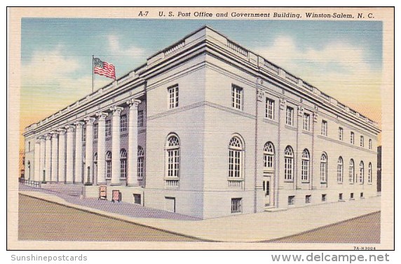 U S Post Office And Government Building Winston Salem North Carolina - Winston Salem