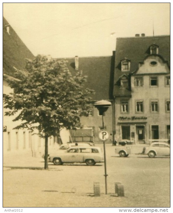 Rarität Grimma Sachsen Rathaus PKW Geschäft Parkverbotsschild Sw 18.12.1966 - Grimma